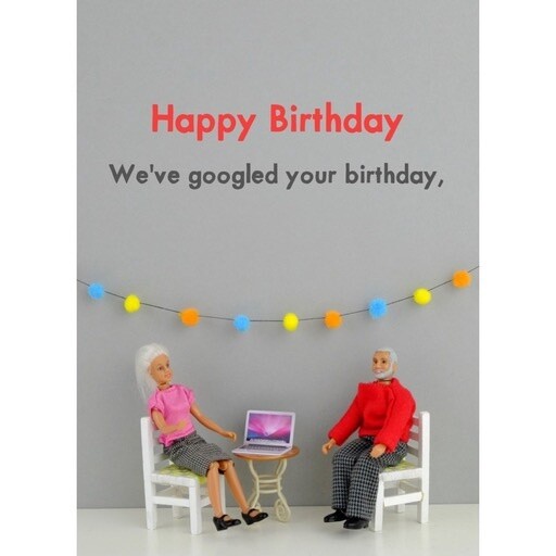 Bold and Bright Google old as Card