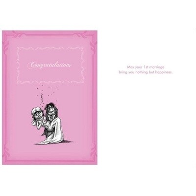 Bald Guy First marriage Card