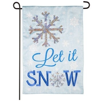 Shimmer Let It Snow, Garden Flag