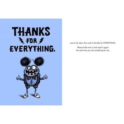 Bald Guy Thanks For Everything Card