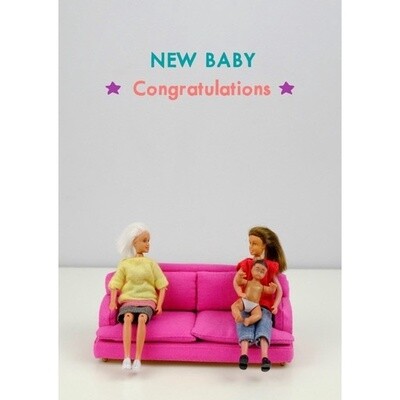 Bold and Bright New Baby Card