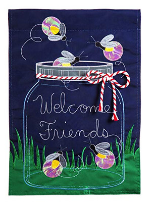 Firefly Welcome - Garden Flag