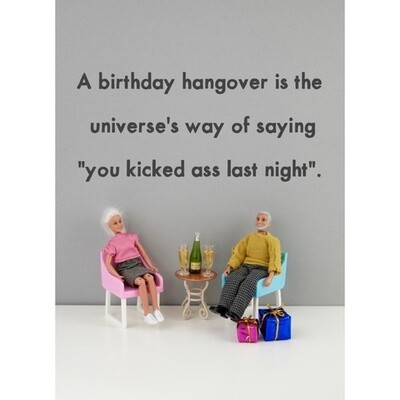 Bold and Bright Birthday Hangover Card