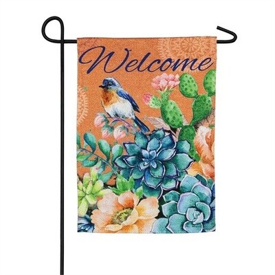 Fresh Succulents - Garden Flag