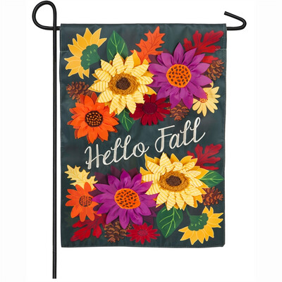 Hello Fall Floral - Garden Flag