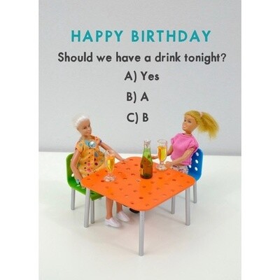 Bold and Bright Drink Tonight Card