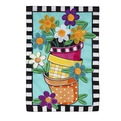 Flower Pots Garden Flag