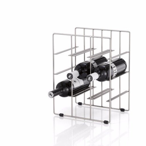 Blomus Pilare Wine Rack - 9 Bottles, Colour: Stainless