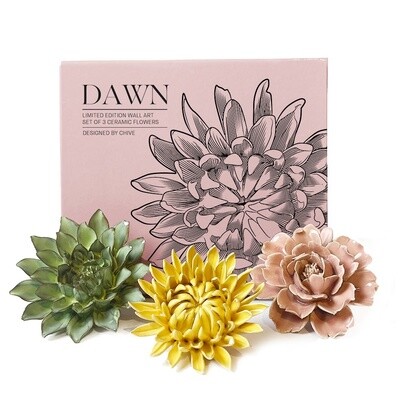 Ceramic Flowers Set, Dawn