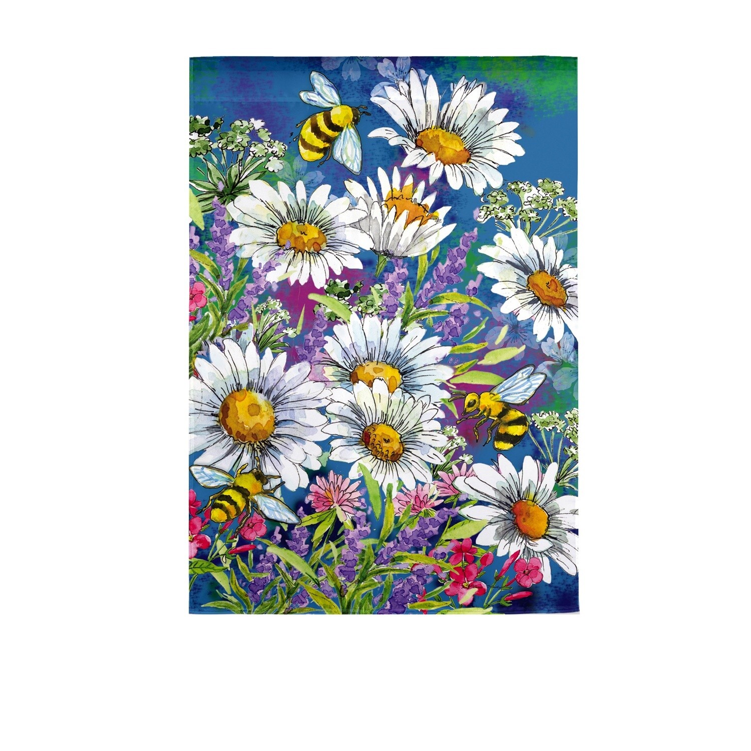 Watercolor Daisies - Garden Flag