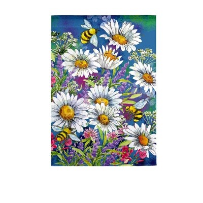 Watercolor Daisies - Garden Flag