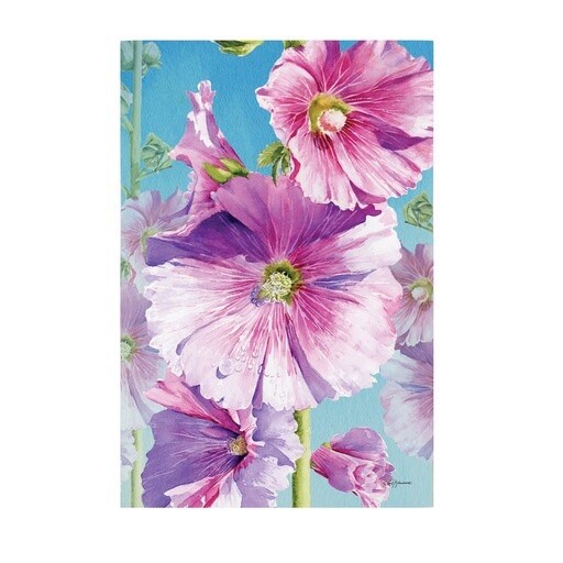 Hollyhocks - Garden Flag