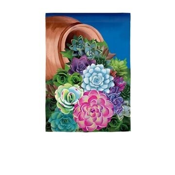 Cascading Succulents - Garden Flag