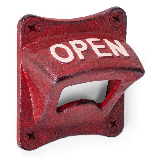 Cast &quot;OPEN&quot; Wall Bottle Opener