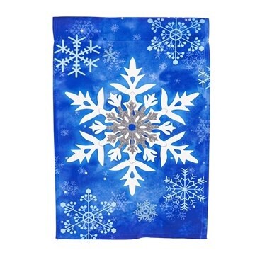 Winter Snowflakes, Garden Flag