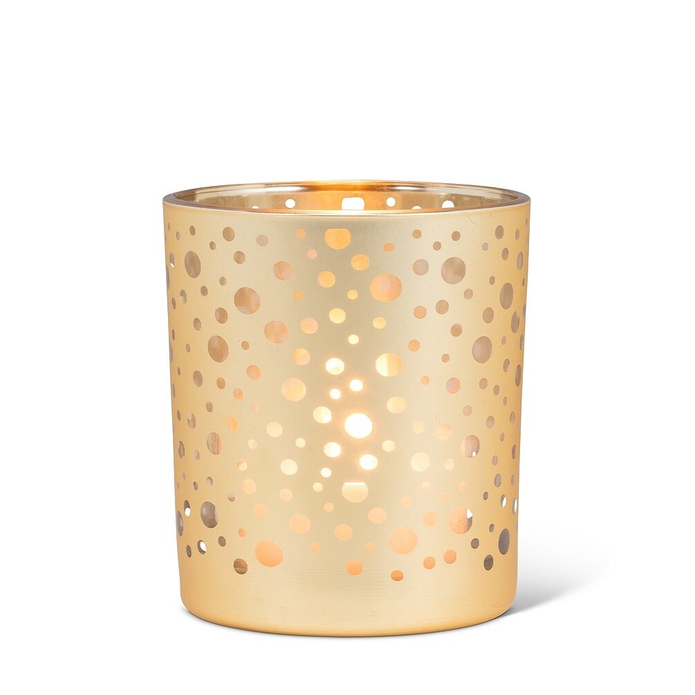 Gold Dotted Tealight, Large