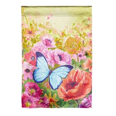 Butterfly Sunset Lustre Garden Flag