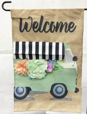Flower Truck - Garden Flag