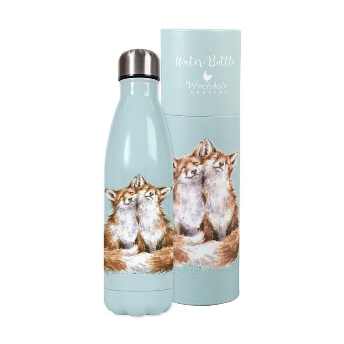 Wrendale Travel Bottle, Contentment Foxes
