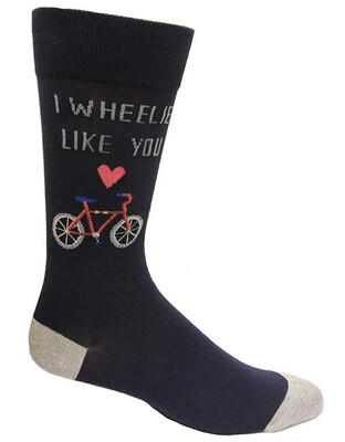 HotSox Mens Sock, I Wheelie Like You