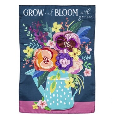 Watering Can Bouquet Garden Flag