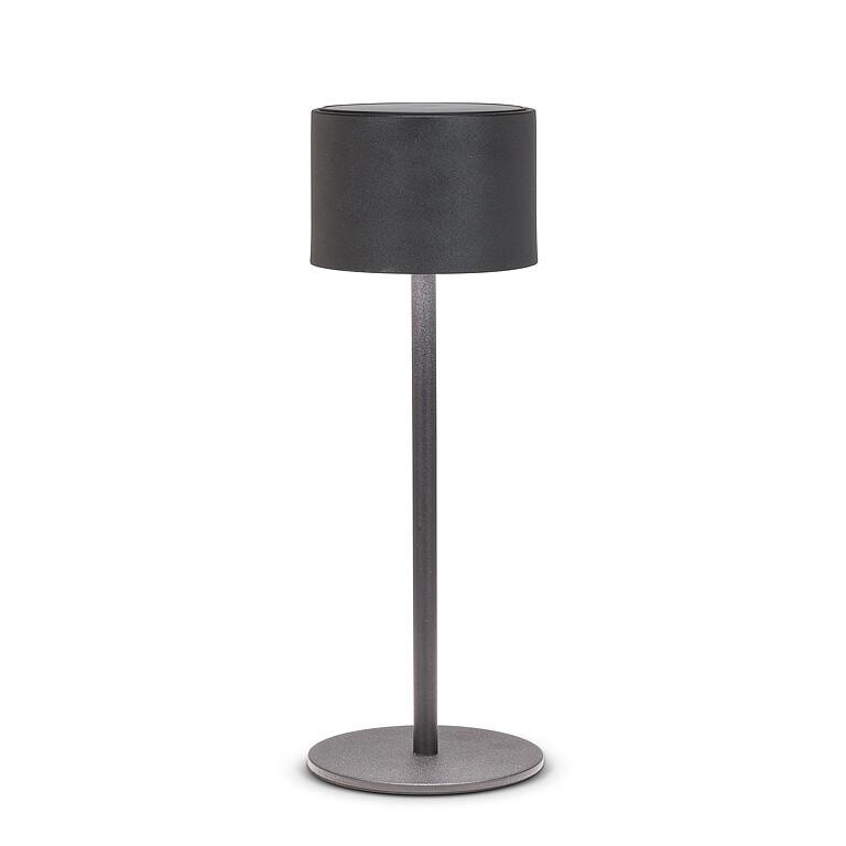 Classic Solar LED Outdoor Table Lamp, Colour: Black