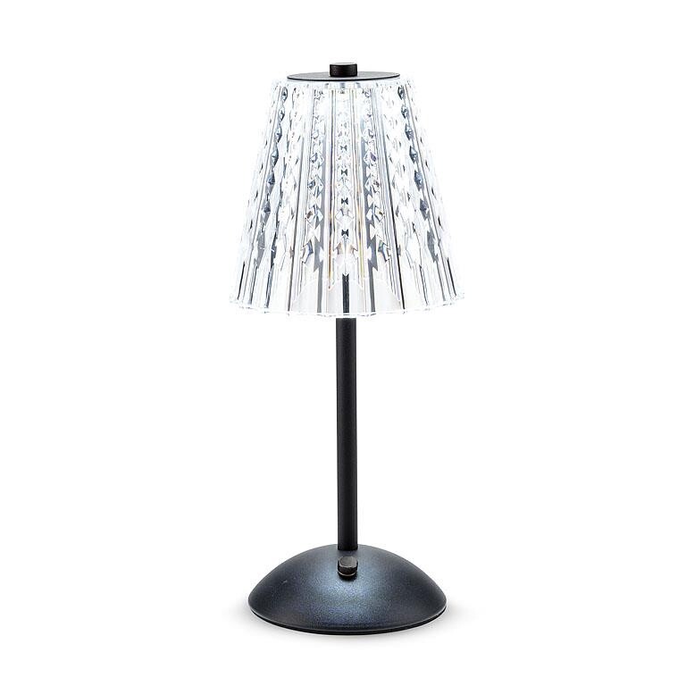 Crystal Shade LED Table Light, Colour: Black