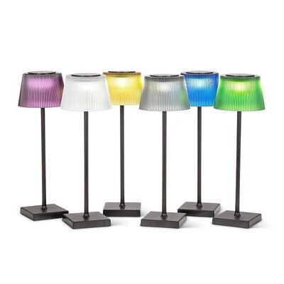 Fluted Shade LED Outdoor Table Lamp