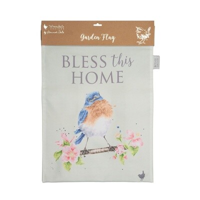 Wrendale Garden Flag, Blue Bird/Cardinal