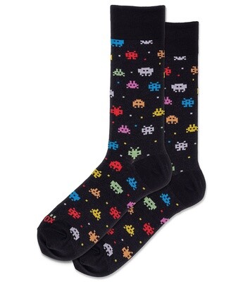 HotSox Mens Sock, Alien Robots