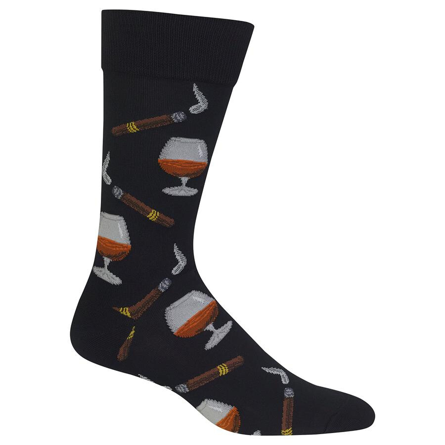 HotSox Mens Sock, Cognac and Cigars