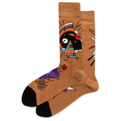 HotSox Mens Sock, Kandinsky&#39;s Black and Violet