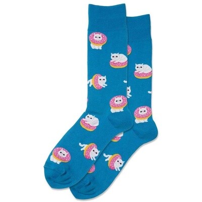 HotSox Mens Sock, Donut Cat