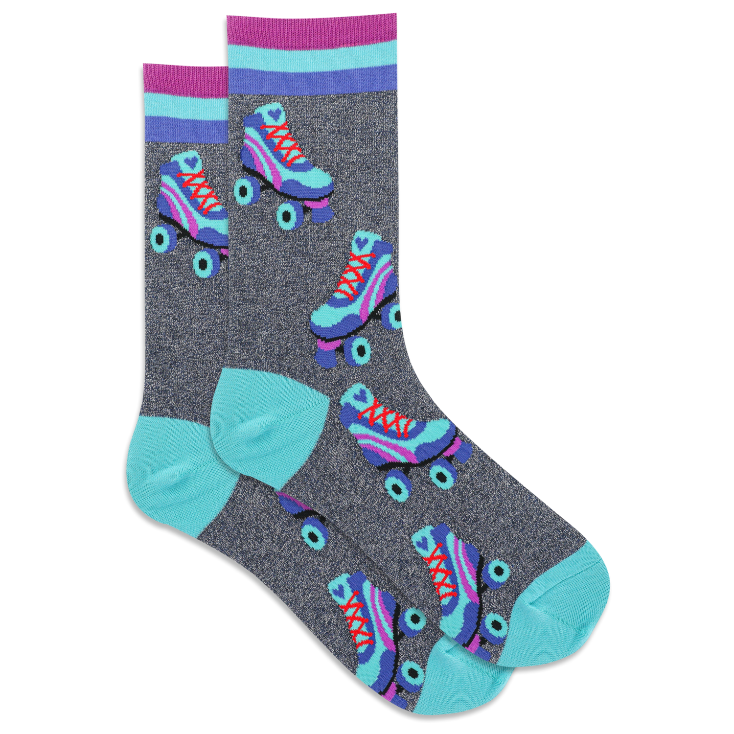 HotSox Ladies Sock, Roller Skate Glitz
