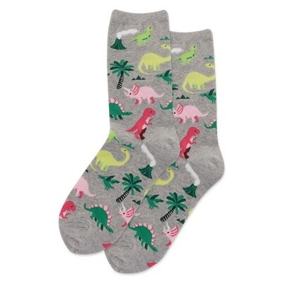 HotSox Ladies Sock, Dinosaurs