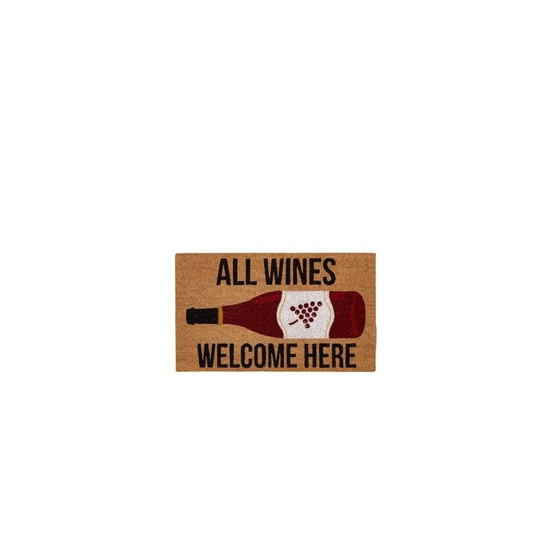 All Wines Welcome Here Door Mat