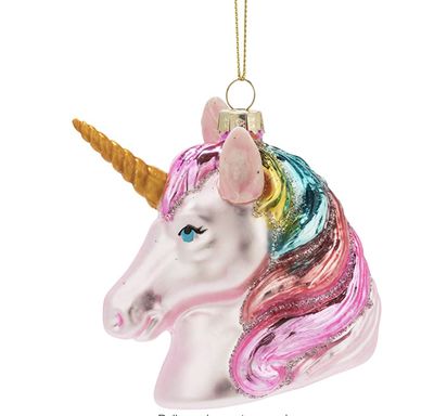 Pink Unicorn Ornament