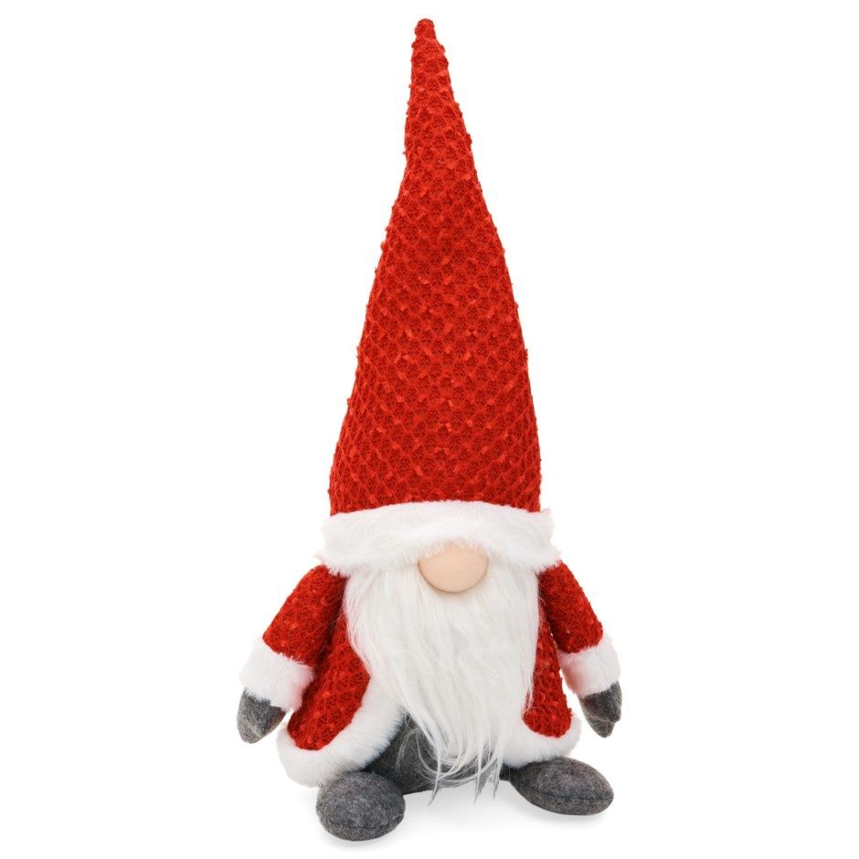 Santa Gnome Knit Hat, Red