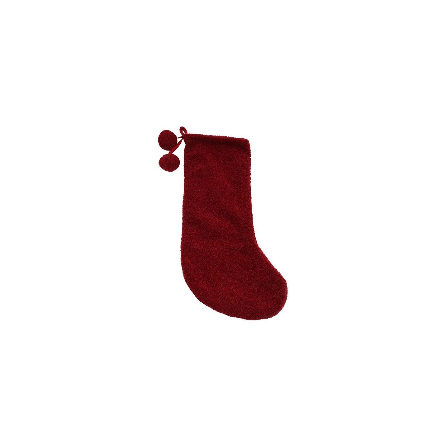 Boucle Stocking, Colour: Cranberry