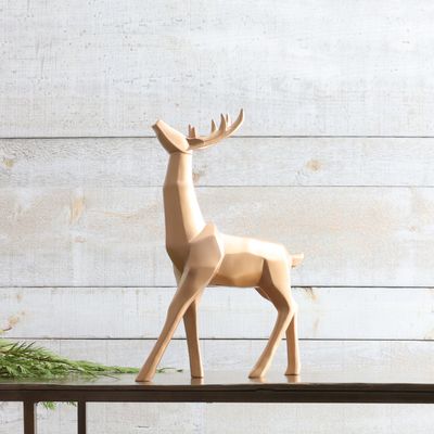 Geometric Glitter Reindeer