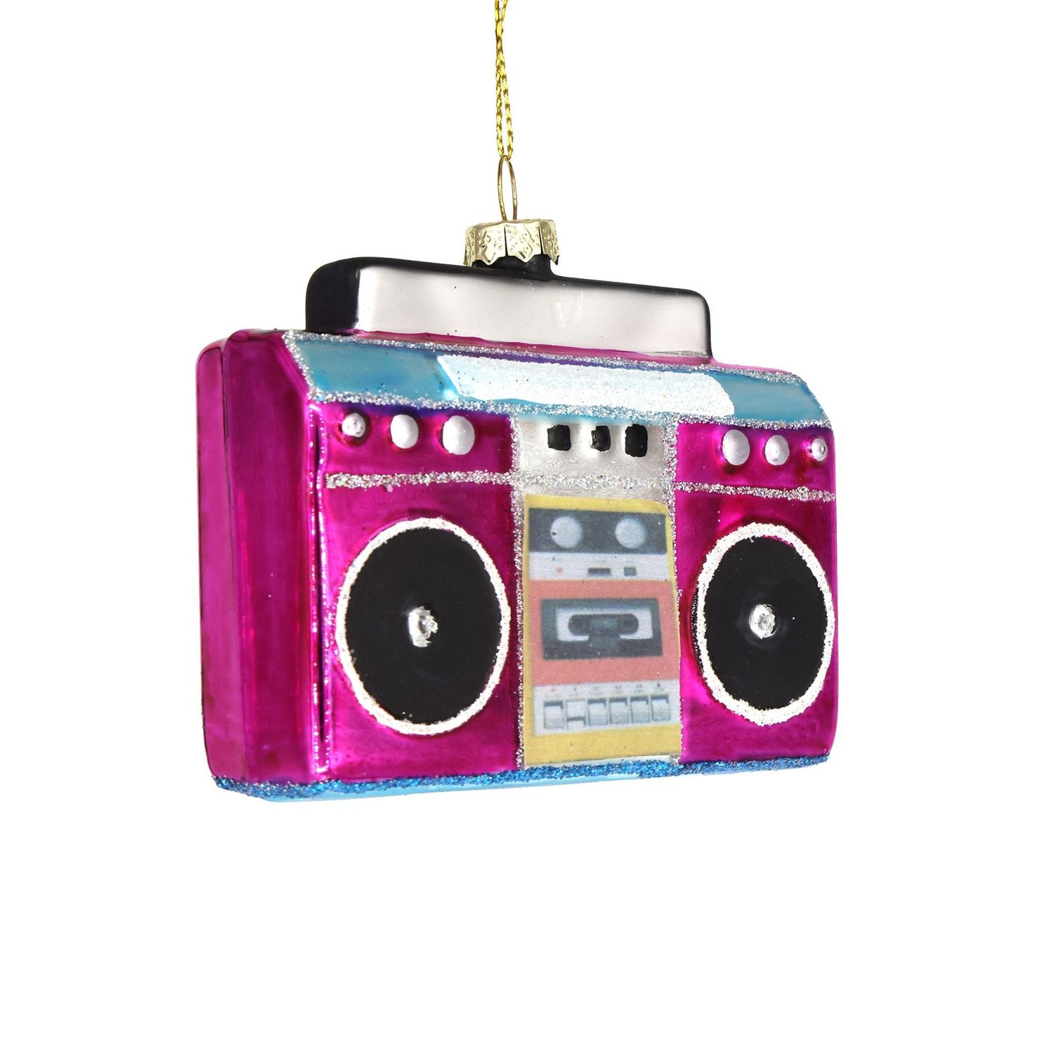 Pink Boombox Ornament