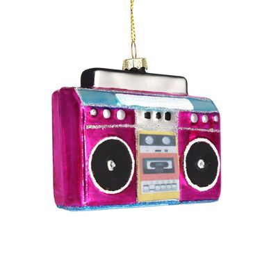Pink Boombox Ornament