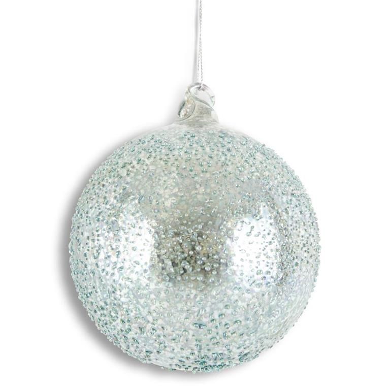 Textured Mercury Glass Ornament, Lt Blue