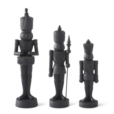 Matte Black Toy Soldiers Set of 3