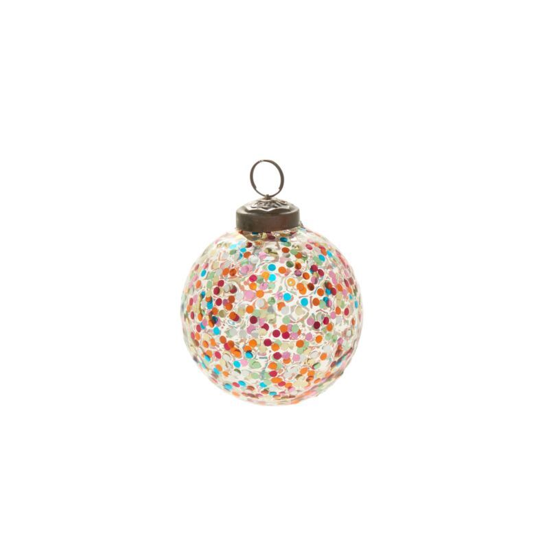Rainbow Glitter Ornament, Size: Small 2.75&quot;
