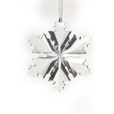 Crystal Snowflake Ornament 3"