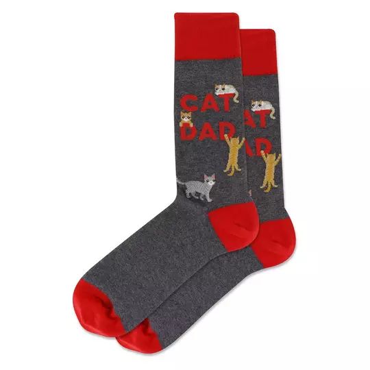 HotSox Mens Sock, Cat Dad