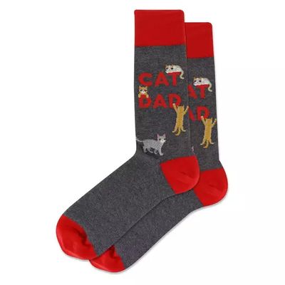HotSox Mens Sock, Cat Dad