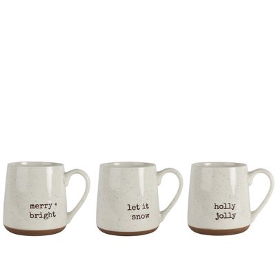Winter Phrase Speckled Mug