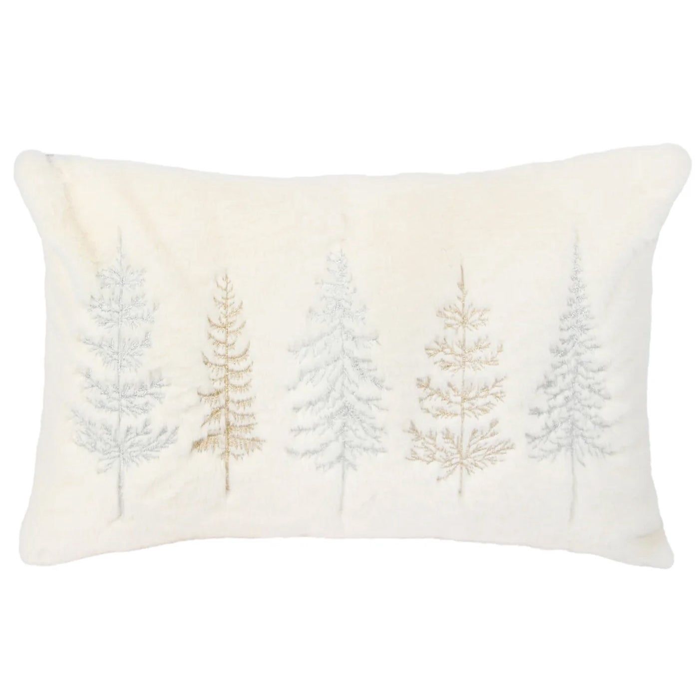 Frosted Metallic Tree Cushion